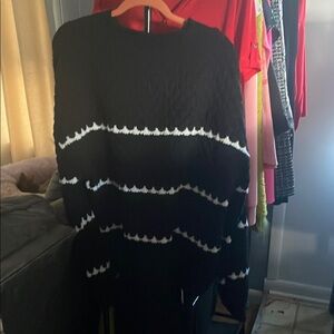 Black and White Striped Sweater